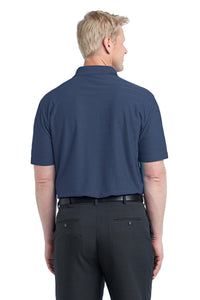 DISCONTINUED Port Authority Horizontal Texture Polo - Regatta Blue Back