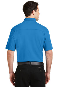 Port Authority Silk Touch Interlock Performance Polo - Brilliant Blue Back