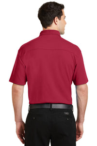 Port Authority Silk Touch Interlock Performance Polo - Rich Red Back