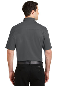 Port Authority Silk Touch Interlock Performance Polo - Sterling Grey Back