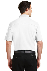 Port Authority Silk Touch Interlock Performance Polo - White Back