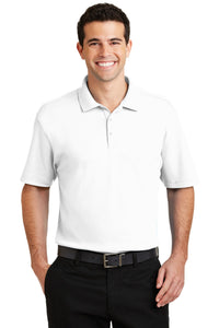 Port Authority Silk Touch Interlock Performance Polo - White