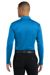 Port Authority Silk Touch Performance Long Sleeve Polo - Brilliant Blue Back