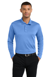 Port Authority Silk Touch Performance Long Sleeve Polo - Carolina Blue