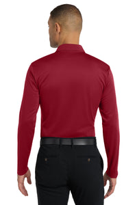 Port Authority Silk Touch Performance Long Sleeve Polo - Red Back