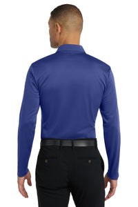 Port Authority Silk Touch Performance Long Sleeve Polo - Royal Back