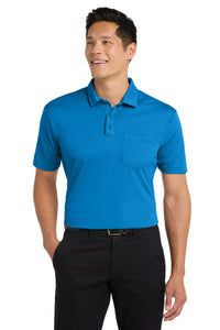 Port Authority Silk Touch Performance Pocket Polo - Brilliant Blue