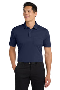 Port Authority Silk Touch Performance Pocket Polo - Navy