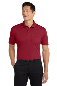 Port Authority Silk Touch Performance Pocket Polo - Red