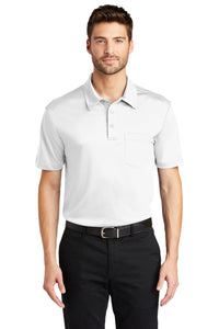 Port Authority Silk Touch Performance Pocket Polo - White