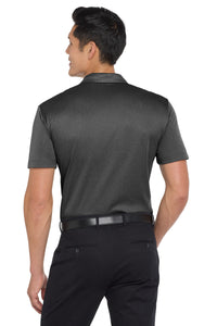 Port Authority  Heathered Silk Touch  Performance Polo - Black Heather Back