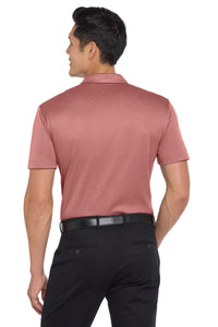 Port Authority  Heathered Silk Touch  Performance Polo - Garnet Heather Back