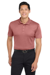 Port Authority  Heathered Silk Touch  Performance Polo - Garnet Heather