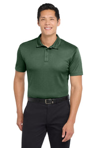 Port Authority  Heathered Silk Touch  Performance Polo - Green Glen Heather
