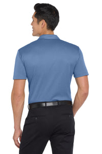 Port Authority  Heathered Silk Touch  Performance Polo - Moonlight Blue Heather Back
