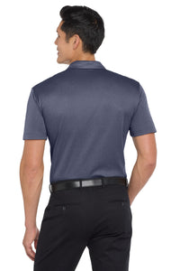 Port Authority  Heathered Silk Touch  Performance Polo - Navy Heather Back