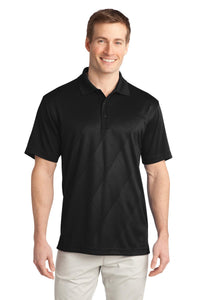 DISCONTINUED Port Authority Tech Embossed Polo - Black