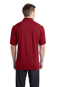 Port Authority Stretch Pique Polo - Chili Red Back