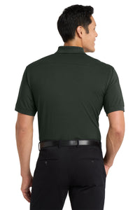Port Authority Stretch Pique Polo - Grey Smoke Back