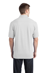 Port Authority Stretch Pique Polo - White Back