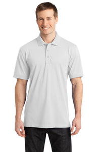 Port Authority Stretch Pique Polo - White