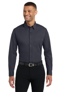 Port Authority Dimension Knit Dress Shirt - Battleship Grey