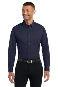 Port Authority Dimension Knit Dress Shirt - Dark Navy