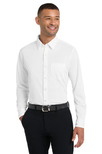 Port Authority Dimension Knit Dress Shirt - White