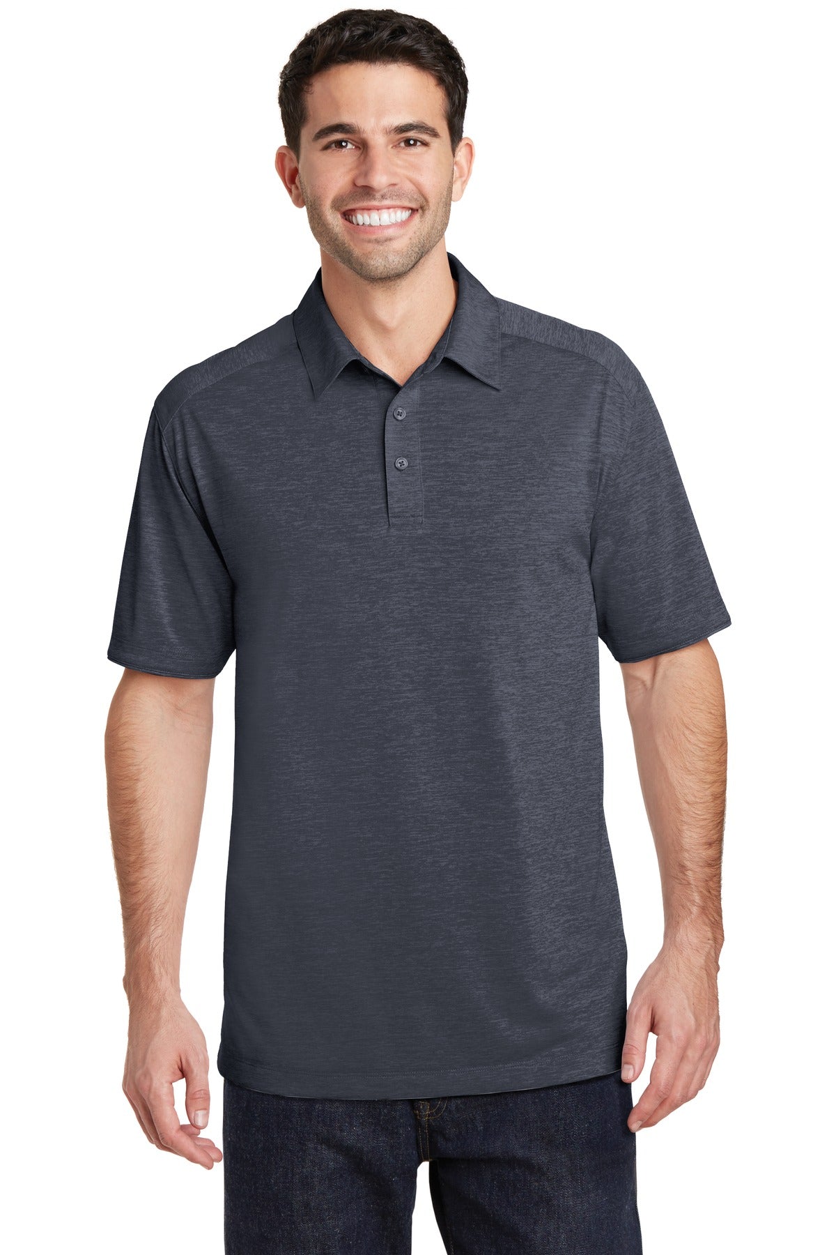 Port Authority Digi Heather Performance Polo - Dark Grey