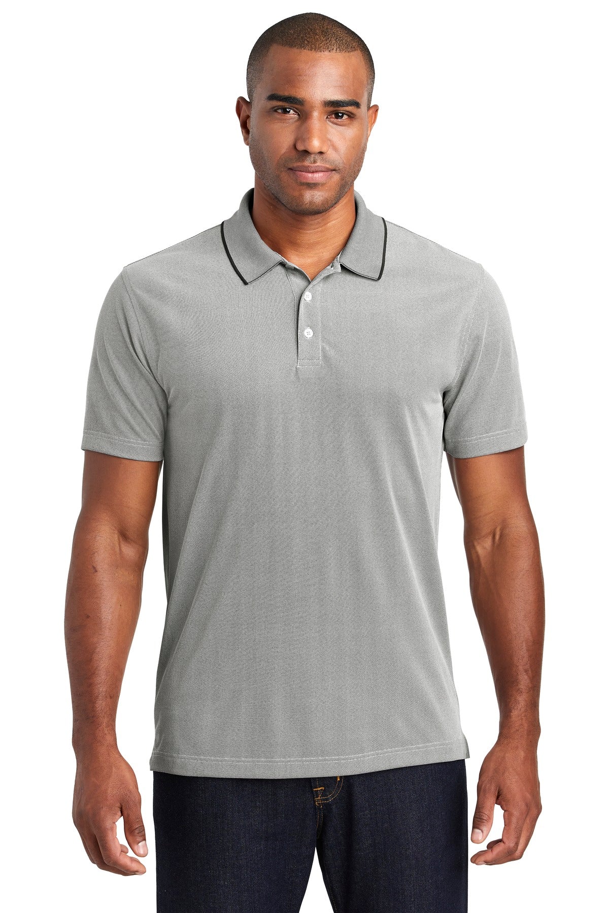 Port Authority  Poly Oxford Pique Polo - Black