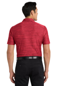 Port Authority  Stretch Heather Polo K583 - Red/ Black Back