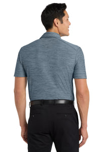 Port Authority  Stretch Heather Polo K583 - Regatta Blue/ Gusty Grey Back