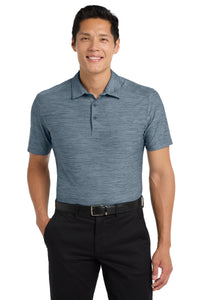 Port Authority  Stretch Heather Polo K583 - Regatta Blue/ Gusty Grey