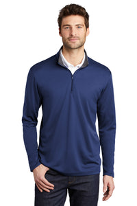 Port Authority  Silk Touch  Performance 1/4-Zip K584 - Royal/ Steel Grey