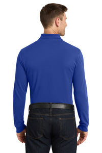 Port Authority EZCotton Long Sleeve Polo - True Royal Back