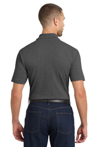 Port Authority EZCotton Polo - Charcoal Heather Back