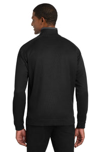 Port Authority Vertical Texture 1/4-Zip Pullover - Black/ Iron Grey Back
