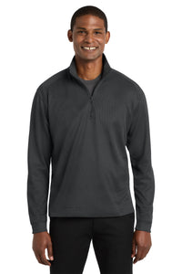 Port Authority Vertical Texture 1/4-Zip Pullover - Iron Grey/ Black