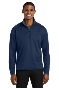 Port Authority Vertical Texture 1/4-Zip Pullover - Regatta Blue/ Iron Grey