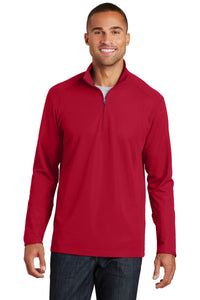 Port Authority Pinpoint Mesh 1/2-Zip - Rich Red