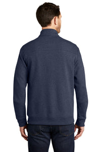 Port Authority  Interlock Full-Zip - Estate Blue Heather/ Charcoal Heather Back