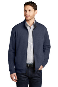 Port Authority  Interlock Full-Zip - Estate Blue Heather/ Charcoal Heather