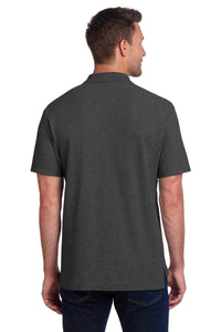 Port Authority C-FREE Cotton Blend Pique Polo K867 - Charcoal Heather Back