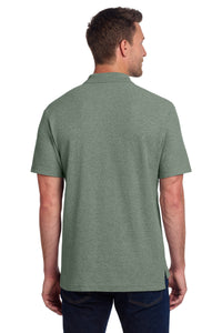 Port Authority C-FREE Cotton Blend Pique Polo K867 - Dark Green Heather Back