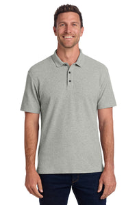 Port Authority C-FREE Cotton Blend Pique Polo K867 - Deep Smoke Heather