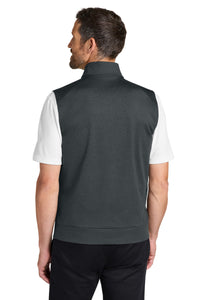 Port Authority C-FREE Double Knit 1/4-Zip Vest K880V - Grey Steel Heather Back