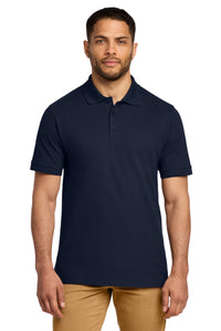 Port & Co Combed Ring Spun Pique Polo - Deep Navy
