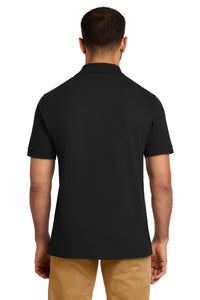 Port & Co Combed Ring Spun Pique Polo - Jet Black Back