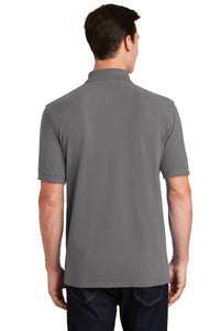 Port & Co Combed Ring Spun Pique Polo - Medium Grey Back