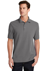 Port & Co Combed Ring Spun Pique Polo - Medium Grey